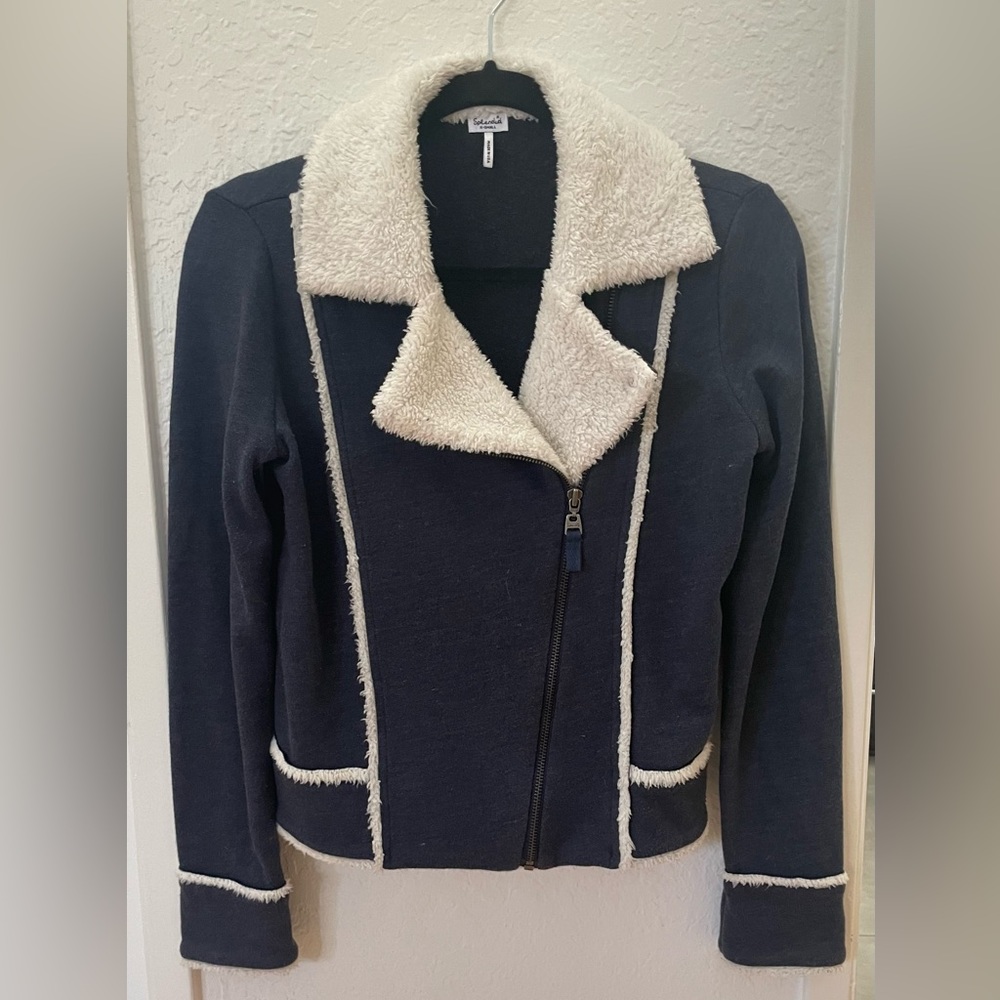 Splendid Moto Style Sweatshirt Jacket